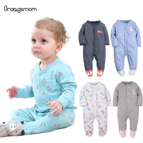 Orangemom 2021 fashion baby pajamas infant baby girl clothing unisex baby boys clothes 100% cotton baby rompers newborn