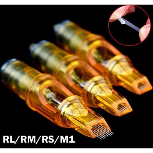 Plasma Pen Tattoo Needle M1/RM/RS/RL Eyebrow Needle Tattoo Gun Supplies Disposable Semi-Permanent Makeup Tattoo Cartridge Needle