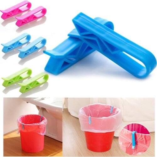 Useful Home Organizer Clip Dustbin Clamp Waste Bin Bag Garbage Bags Non-slip Plastic Clip Trash Can Retaining Clamp