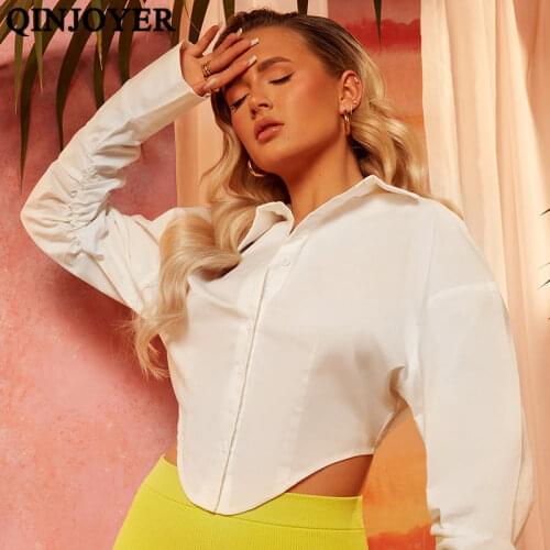 QINJOYER Collar Blouses