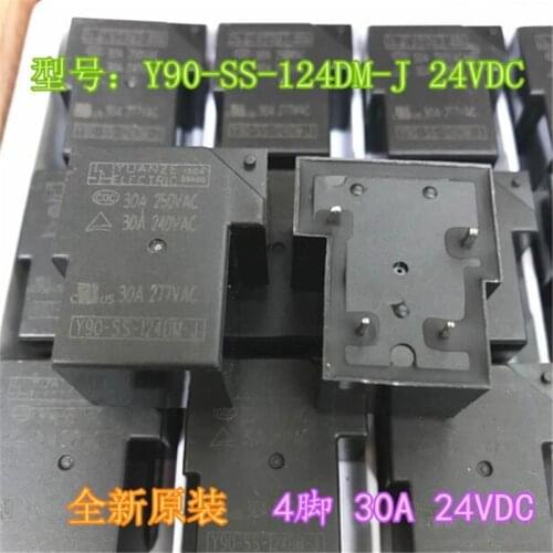 24V relay Y90-SS-124DM-J Y90SS124DMJ Y90 SS 124DM J 24VDC 30A 4PIN
