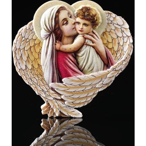 Religious totem Fridge Magnets resin finishing message board decoration refrigerator magnet Christian angel magnetic sticker