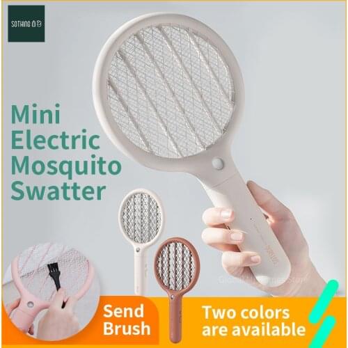Sothing Mini Electric Mosquito Swatter Killer Electric Portable Handheld Racket Insect Fly Bug Mosquito Zapper Swatter Killer