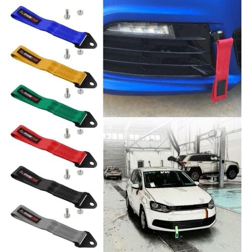 245mm Towing Rope High Strength Nylon Tow Ropes Racing Car Universal Tow Eye Strap Tow Strap Bumper For Car RV ATV Trailer 2019