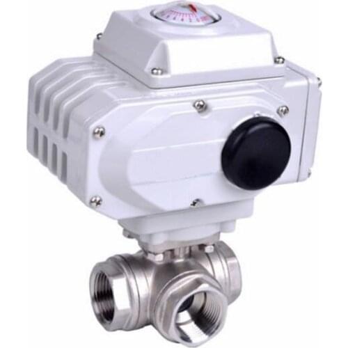 1 1/4 inch 3 Way Stainless Steel SS304 Pneumatic Electric Ball Valve