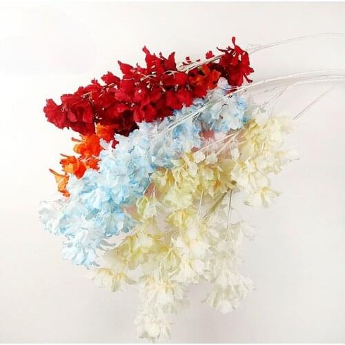 1 Bundle Silk Cherry Blossoms White Branch Drifting Snow Gypsophila Artificial Flowers DIY Wedding Arch Decorate Fake flower