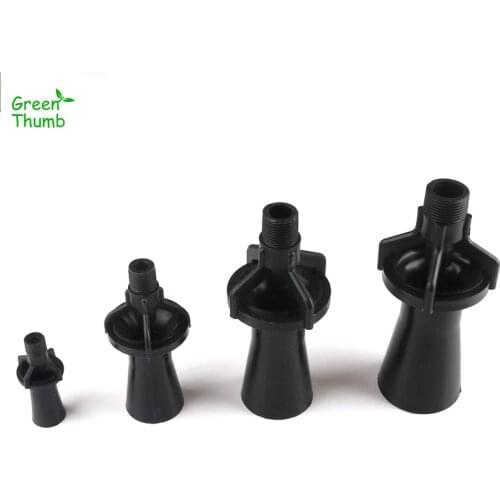 1pc Horn Shape Venturi Spray Nozzle 1/4" 3/8" 1/2" 3/4" Mixed Flow Stir Beat Up Electrophoretic Pool Plastic Sprinkler