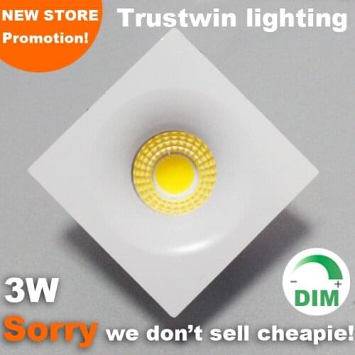 10 pieces Foyer living sitting recessed micro miniature spot down light small mini COB square LED downlight 3W dimmable
