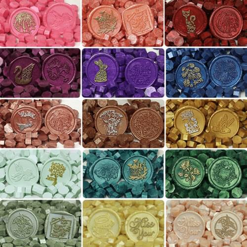 100Pcs Multicolor Sealing Wax Beads DIY Stamps Wax for Sealing Envelope Wedding Packaging Postcard Postage Scrapbook Stamping