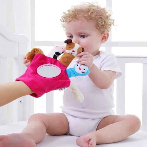 2 Colour Cute Cartoon Biological Animal Finger Puppet Plush Toys Child Baby Favor Dolls Boys Girls Finger Puppets Baby Gift