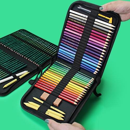 36/48/72pcs Colors Art Colored Drawing Pencils with Case Oily/Water Soluble Colored Lead for Art Painting Sketch School Supplies