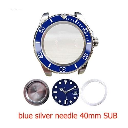 40mm Stainless Steel Watch Case With Sapphire Glass for Miyota 8215/821A Mingzhu 2813/3804 Movement Automatic Mechanical