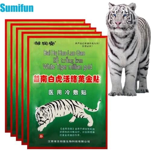 40pcs Vietnam White Tiger Balm Plaster Pain Relief Patches Back Arthritis Plaster Ointment Joint Aches Medical Herbal Stickers