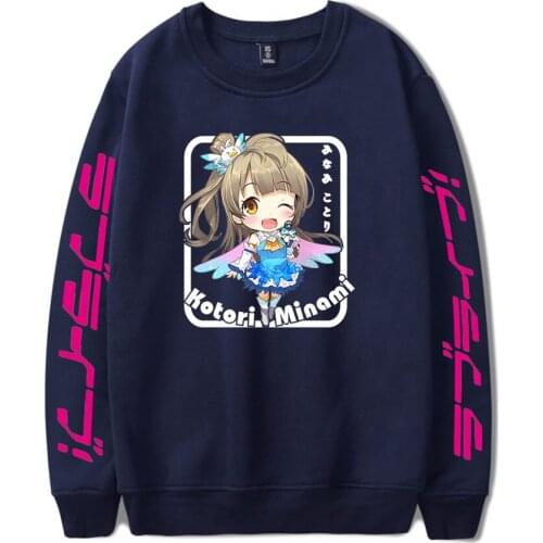 Anime LoveLive! Kotori Minami μs School Idol Print Loose Tops Sweater Women/Men Turtlenecks Sweet Round Kawaii Y2K Sweatshirt