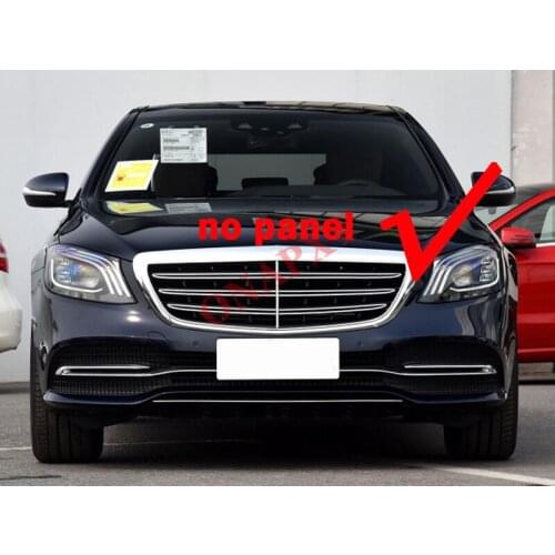 Auto Car For Mercedes-Benz S-Class W222 S300 S400 S500L to AMG S65 Style Front ABS GT Stylin Front Hood Grille Middle Grille