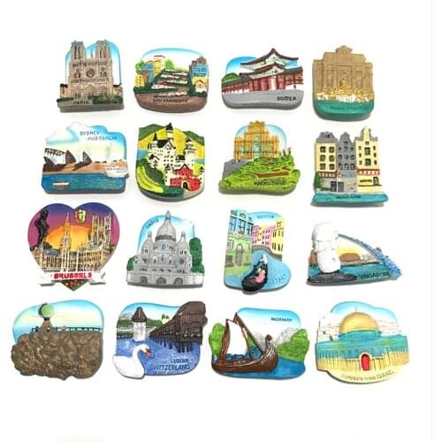 BABELEMI Malaysia Korea Dubai Brazil Hungary Norway Fridge Magnet Countries Souvenirs Reisn Magnets Refrigerator Decorations