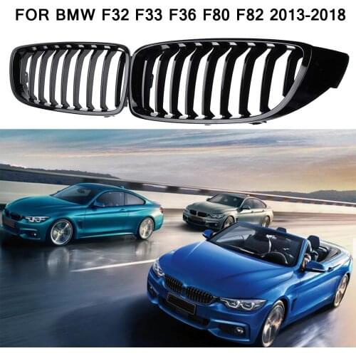 Black Front Kidney Grille Slat M4 Style Grill for BMW F32 F33 F36 F80 F82 2013-2018 Cabriolet Coupe FOR BMW 425i 430i 440i 435i