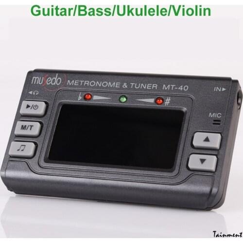 Aroma MT-40/40W Guitar Tuner Guitar Metronome Built-in Mic with Pickup Cable for Guitar Chromatic Bass Violin,Ukulele Music Tool