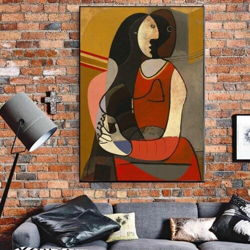 Seated Woman Pablo Picasso Canvas Paintings Reproductions World Famous Art Prints Picasso Abstract Wall Pictures Home Wall Decor