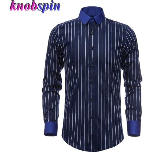 Classic Striped Long sleeve Shirt men 2019 New Brand Slim Chemise homme High quality business male Dress shirts Casual Camisas