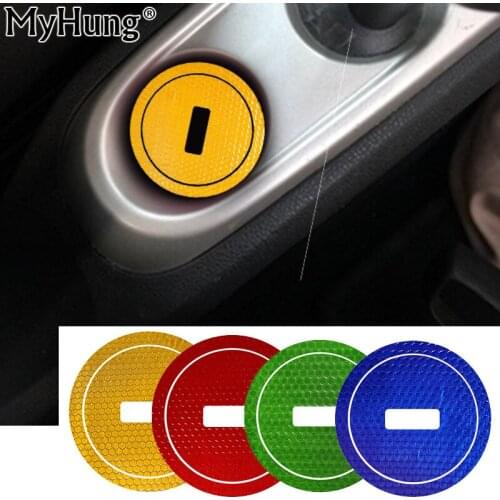 Key Lock Keyhole Ring Sticker For Mercedes Benz Smart Fortwo Glue Lgnition Decoration Ring Decorative Reflective Stickers