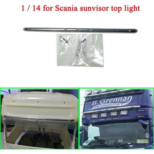 Metal Led Sunvisor Top Strip Light for 1/14 Tamiya RC Truck Car SCANIA R730 R470 R620 56323 Diy Parts