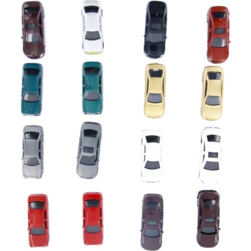 100Pcs Assorted Painted Model Cars For Building Train Layout Scene Decoration 1:100 HO Sacle