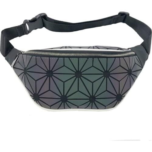 Fashion Geometry Waist Packs bumbag Luminous Waist Bags Women Waist Fanny Packs Belt Bag Luxury Brand Pouch Chest Handbag bolso