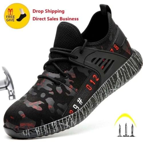 XPUHGM Dropshipping Work Boots Men And Women Fashion Outdoor Steel Toe Cap Anti Smashing Protective Puncture Proof Safety Shoes