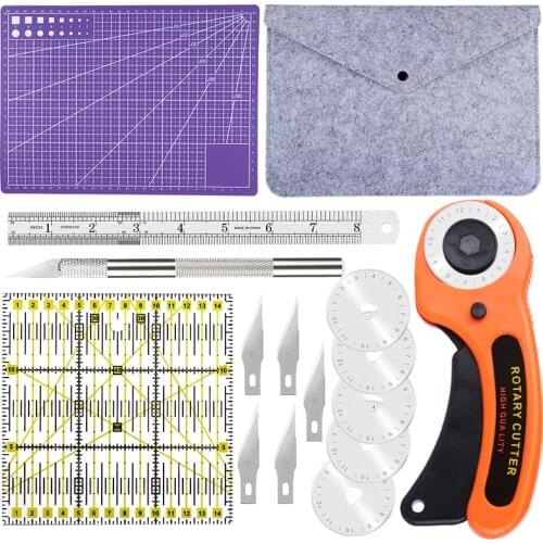 LMDZ Rotary Cutter Set Blades Fabric Circular Quilting Cutting Patchwork Leathercraft Sewing Tool Quilter Leather Cutter