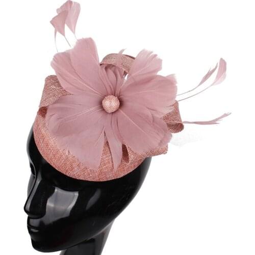 Charming Sinamay Fascinators Headband Hat Millinery With Feather Flower For Banquet Kentucky Derby Ascot Races Melbourne Cup