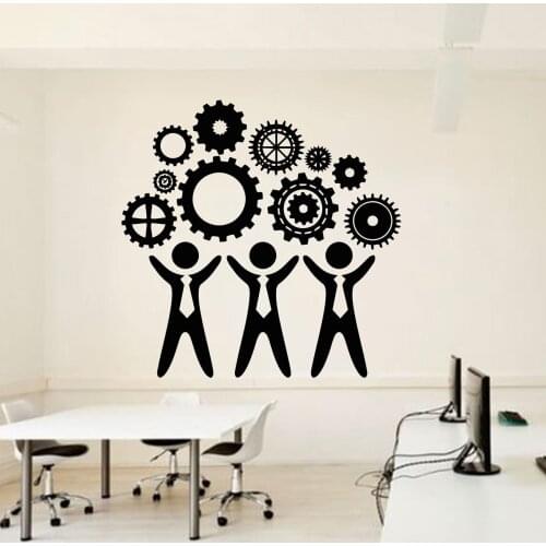Office Teamwork spirit wall decals Modern workplace incentives Wall sticker Conference room decorative stickers Teamwork G452