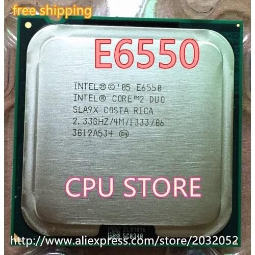 Original lntel E6550 Desktop Core 2 Duo Cpu E6550 2.33GHz 4MB/1333MHz processor LGA 775(working 100% Free Shipping)