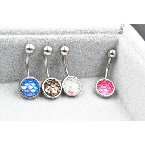 50pcs Glitter Navel Belly Button Rings Sexy Woman Belly Piercing Barbell Surgical Steel Navel Piercing Girls Body Jewelry New