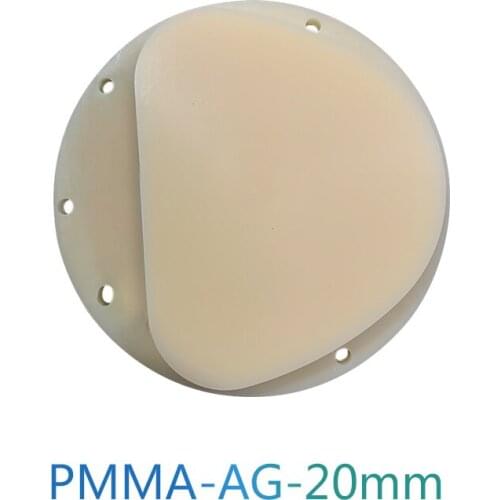 Acrylic PMMA Disc For Amann Girrbach Dental Milling Lab C1/C2/C3/C4/D2/D3/D4 D Shape 89*71*20mm Pmma Discs