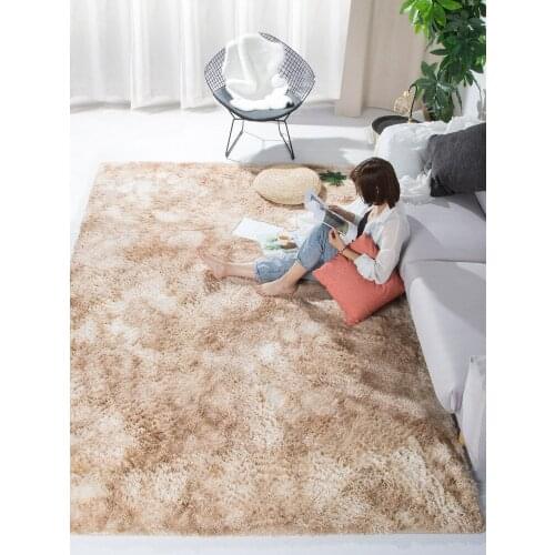 Hot sale colorful Carpet Tie Dyeing Plush Soft Carpets For Living Room Bedroom bedside blanket Nordic floor mats free shipping