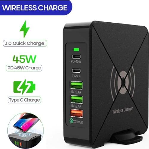 SEC 5 Port USB Charger HUB LED Display Multi USB Charging Station Dock Wall Home EU UK US Plug For Iphone Huawei Macbook Samsung