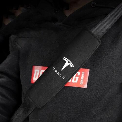 Seat Belt Shoulder Cover Leather Seat Belt Shoulder Cover For Tesla Model3 ModelY ModelS