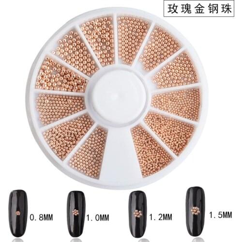 Mixed Gold And Silver Steel Ball Craft Decoration FlatBack Cabochon Embellishments For Scrapbooking Accessories Nail Art DIY