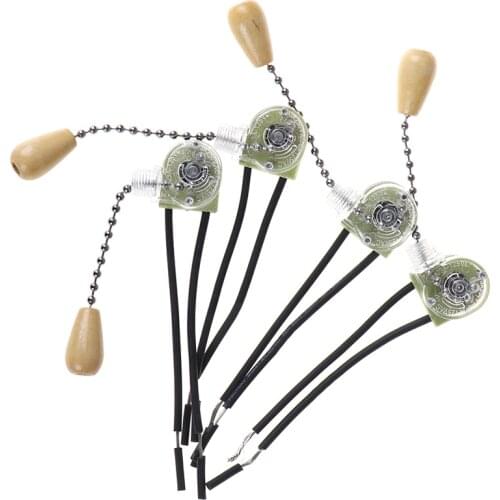 4pcs/Lot Universal Wall Light Pull Switch Home Ceiling Fan Lamp Pull Chain Cord Switch Set Replacement Tools 3A/250V