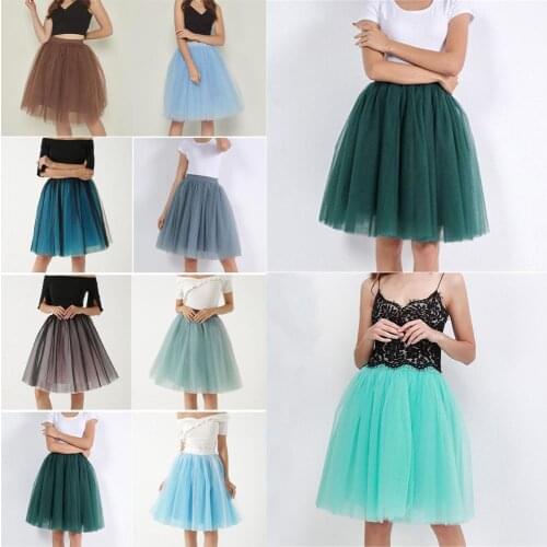 YUNUO Fashion Tulle Skirt Pleated 7 Layers TUTU Skirts Womens Wedding Bridesmaid Petticoat Bridesmaids Midi Skirt Underskirt