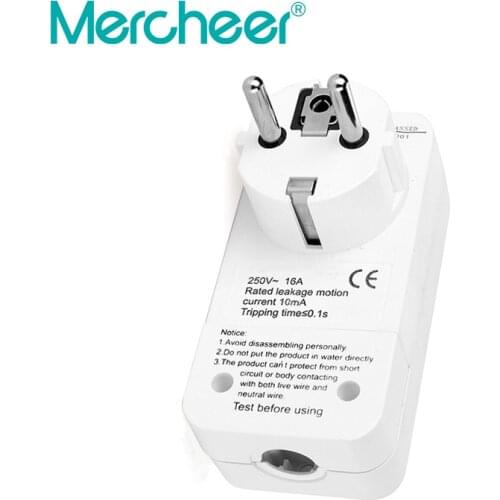 16A 250V European Germany French standard Earth Leakage Protection EU Plug Removable Power Cord For Household Aappliances Filter