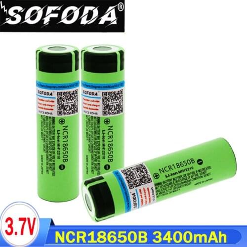 2021 100% New Original 18650 battery NCR18650B 3.7 v 3400mah 18650 Lithium Rechargeable Battery For Flashlight batteries
