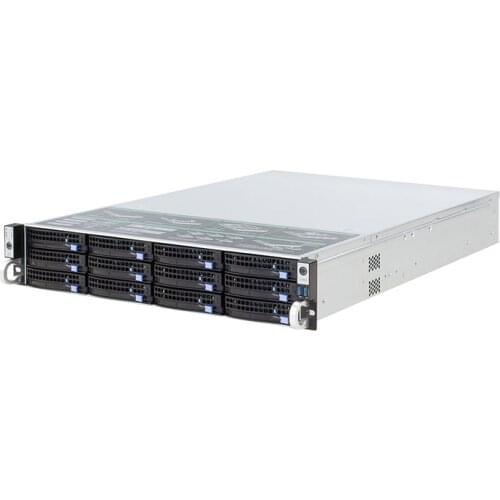 2U rack-mount hot-swap chassis 12 bays IPFS storage server S256-12 6GB minisas backplane with 600W PSU support ATX motherboard
