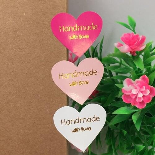 5000pcs handmade with heart-shaped design Sticker Labels Gift stickers for Wedding seals paper