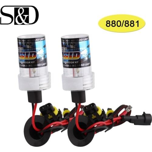 880 881 HID Xenon Replacement Bulbs Pair - H27 Auto Headlight Car Light Source 12V 55W Lamp White Yellow 3000K ~6000K D030