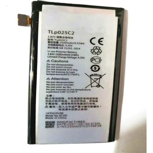 2500mAh Battery For Alcatel One Touch 4 Plus 4+ 5056D 5056A 5056N 5056O 5056W TLP025C1 / TLP025C2 with Repair Tools