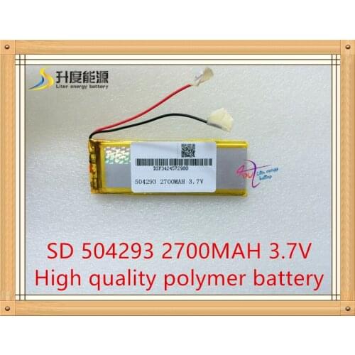 Tablet battery Liter energy battery 3.7V polymer lithium battery 504293 2700mAh instrument navigation rechargeable batteries