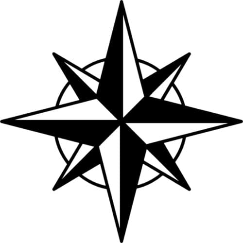 Car Stickers Decor Motorcycle Decals Eight-pointed Star Funny Decorative Accessories Creative Sunscreen Waterproof PVC,15cm*15cm