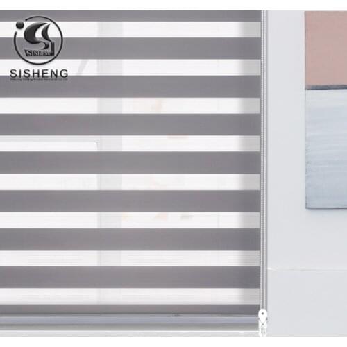 Free Shipping Durable plain no clean layer Double horizonal zebra blinds with cassate